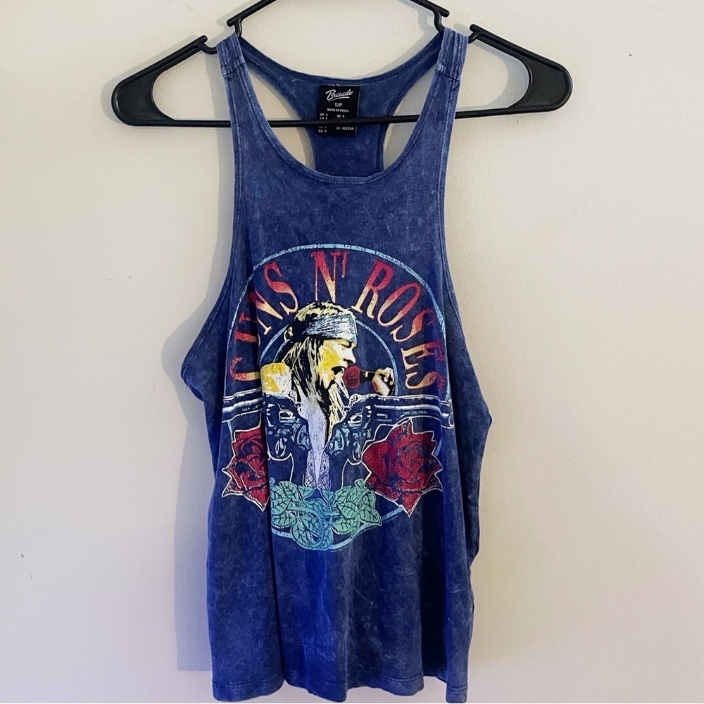 (sold) Bravado Gun's & Roses Graphic Tank Top  Western Rock Festival Cowboy